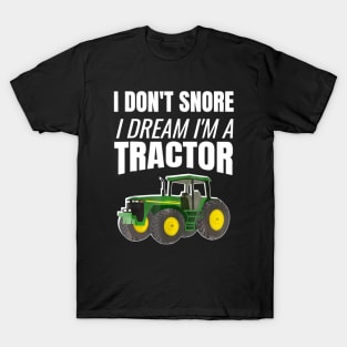 Tractor Enthusiast Snorer Farming T-Shirt